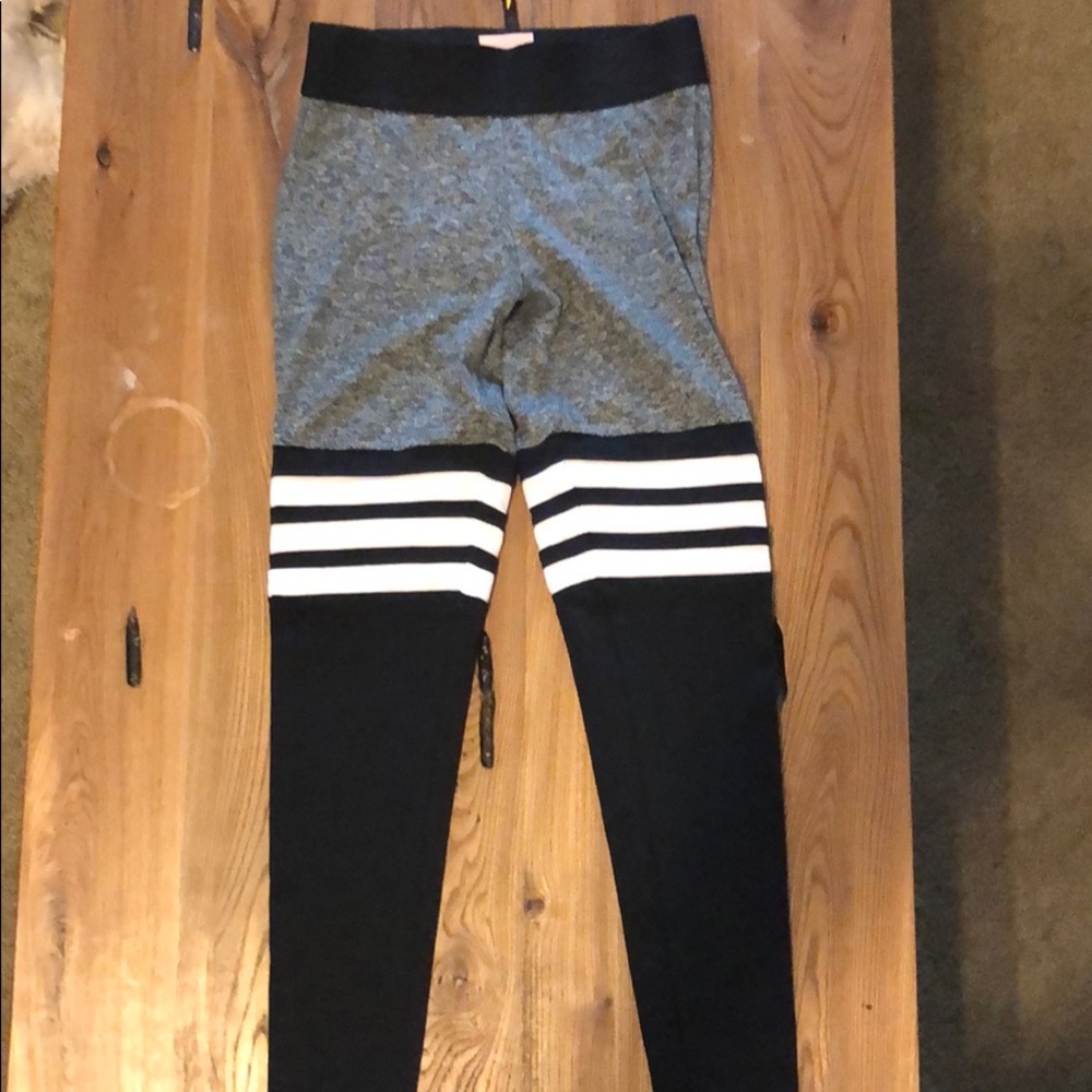 Bombshell thigh high sock workout pants